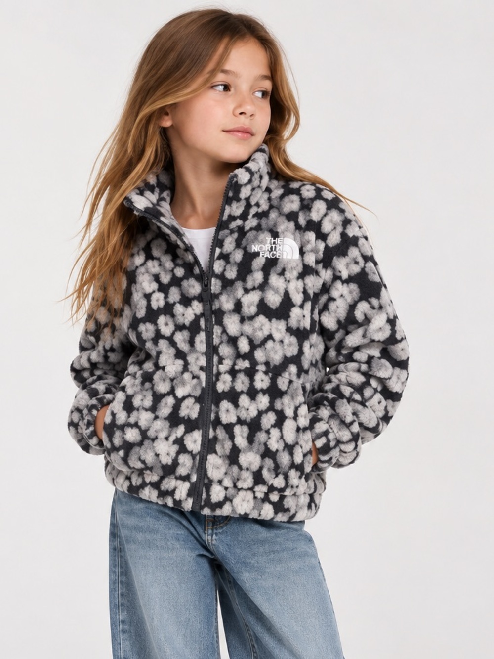 The North Face Girls' Printed Osolita Full Zip Jacket ~ Size medium (10-12)